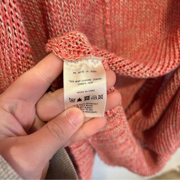 Anthropologie Sparrow Knit Open Sweater Red Size XS - Picture 8 of 8